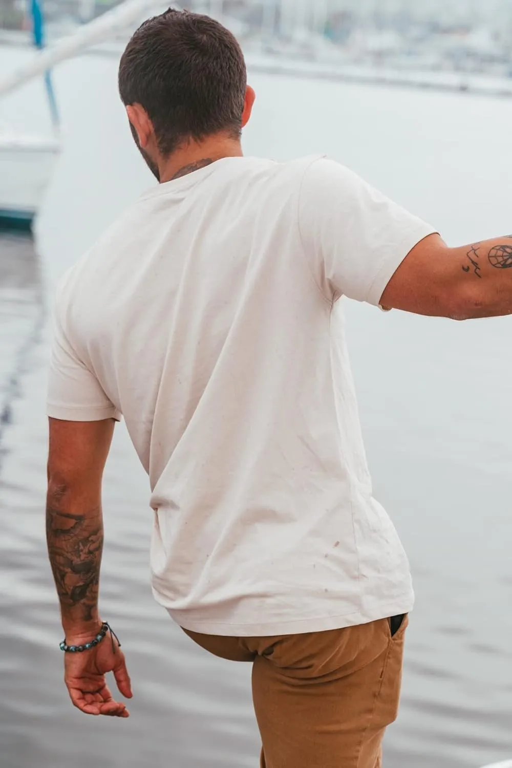 Men's 100% Organic Cotton T-Shirt - Fair Trade Certified Cotton Shirts for Men - Plain Color T-Shirt