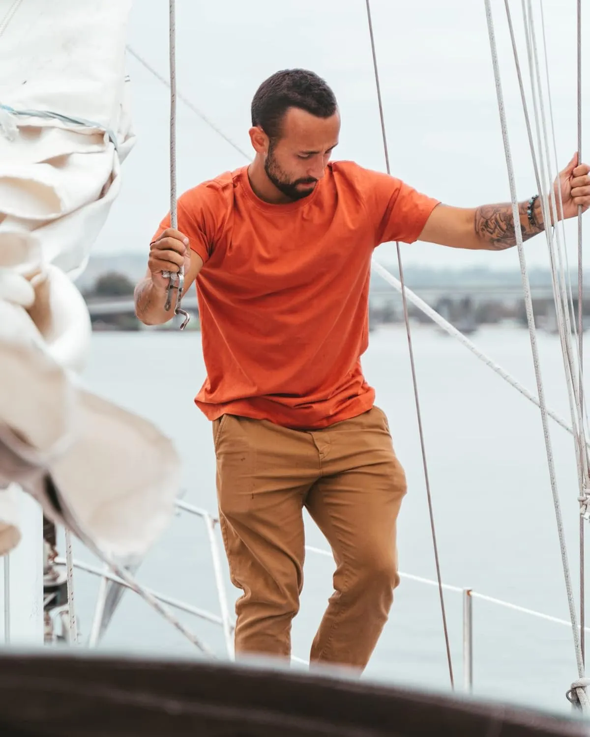 Men's 100% Organic Cotton T-Shirt - Fair Trade Certified Cotton Shirts for Men - Plain Color T-Shirt