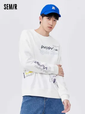 Men's 310g French Terry Monogram Loose Crew Neck Sweatshirt
