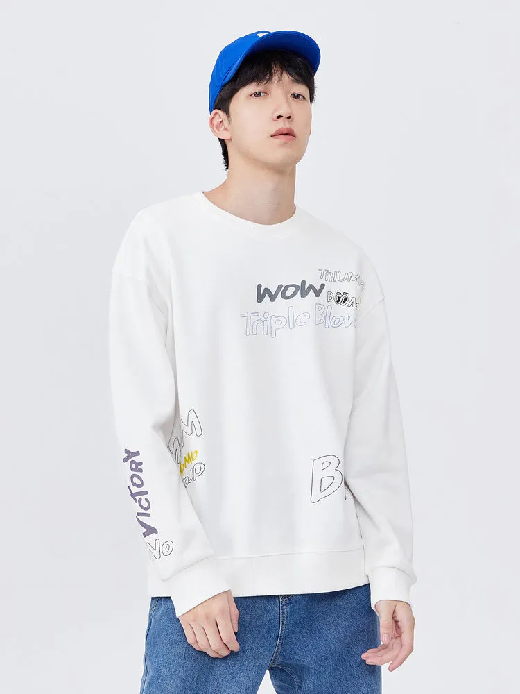Men's 310g French Terry Monogram Loose Crew Neck Sweatshirt