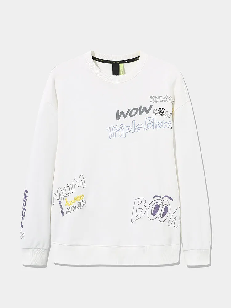 Men's 310g French Terry Monogram Loose Crew Neck Sweatshirt