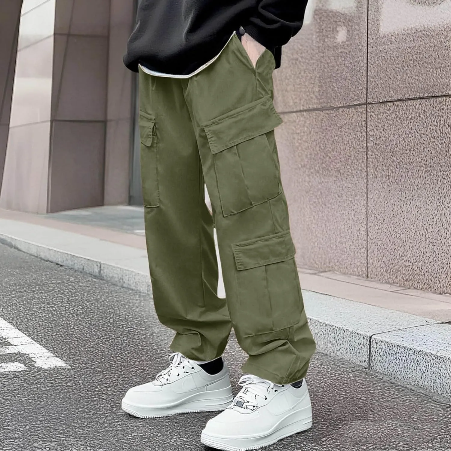 Men's Military Cargo Tactical Pants Lightweight Cotton Stretchy Trousers Outdoor Work Combat Outdoor Hiking Pants