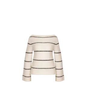 MILO SWEATER IVORY STRIPE