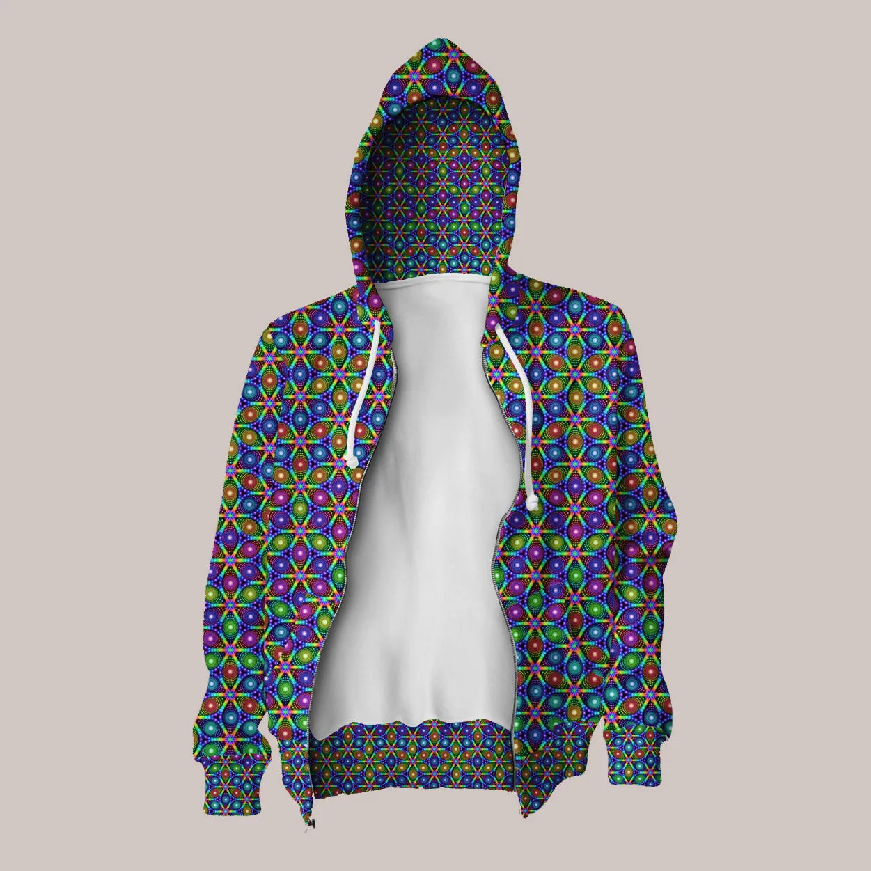 Mirage Hoodie – Vibrant Psychedelic Geometric Art