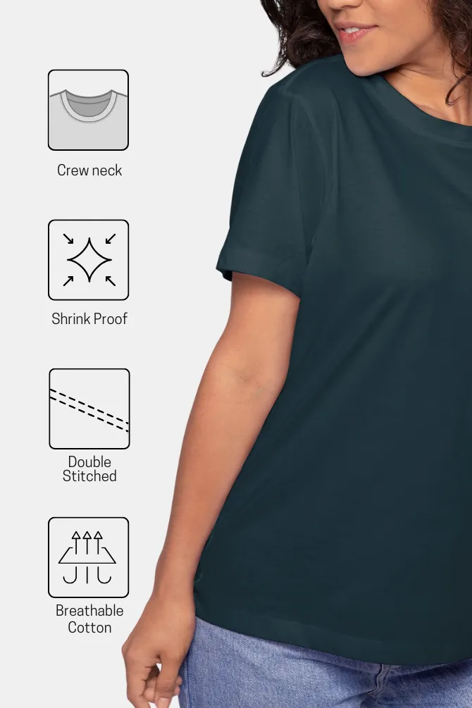 Petrol Blue T-shirt for women