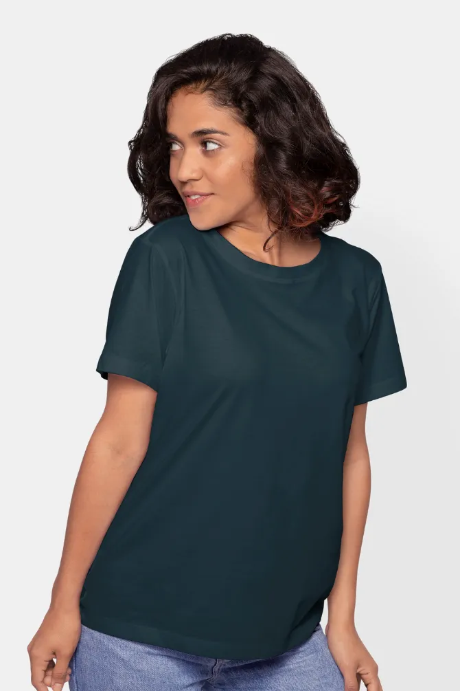 Petrol Blue T-shirt for women