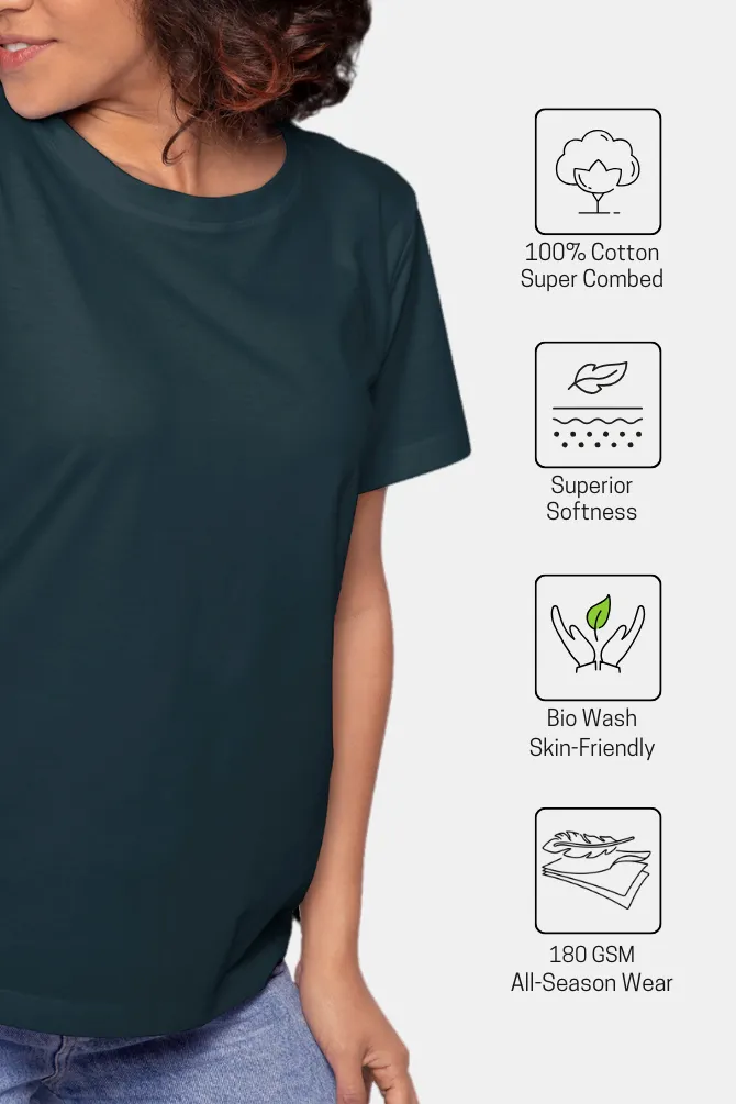 Petrol Blue T-shirt for women