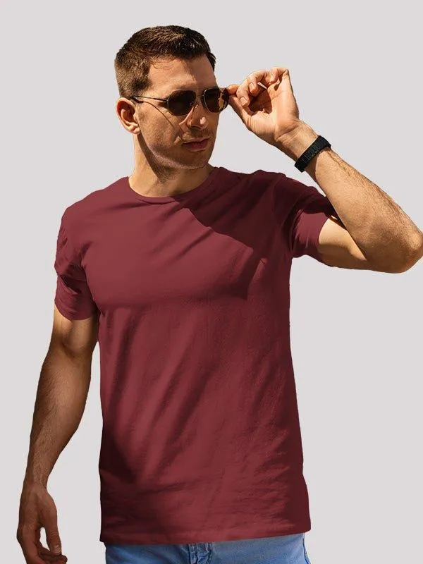 Plain Maroon Unisex T-shirt