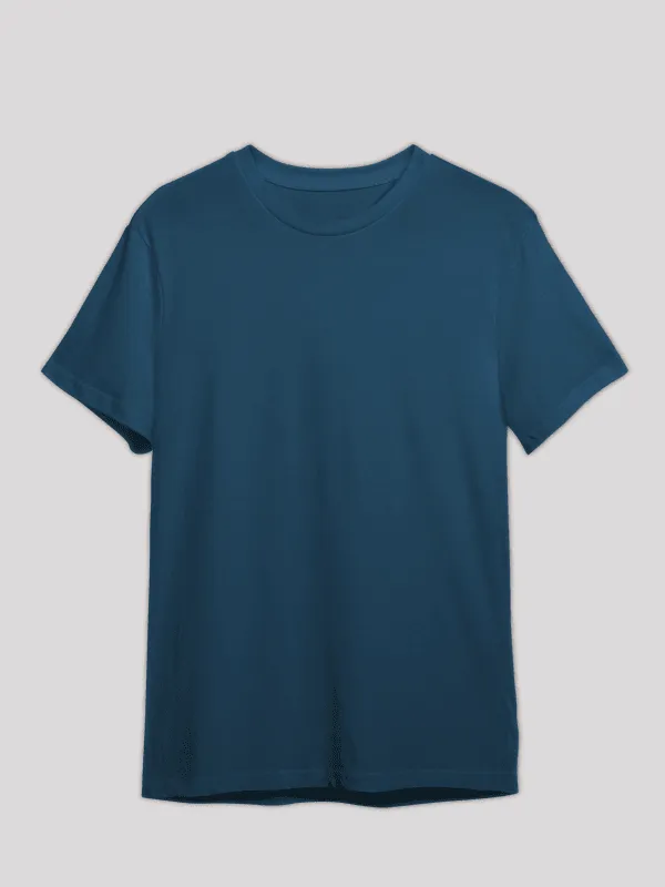 Plain Navy Blue Unisex T-shirt