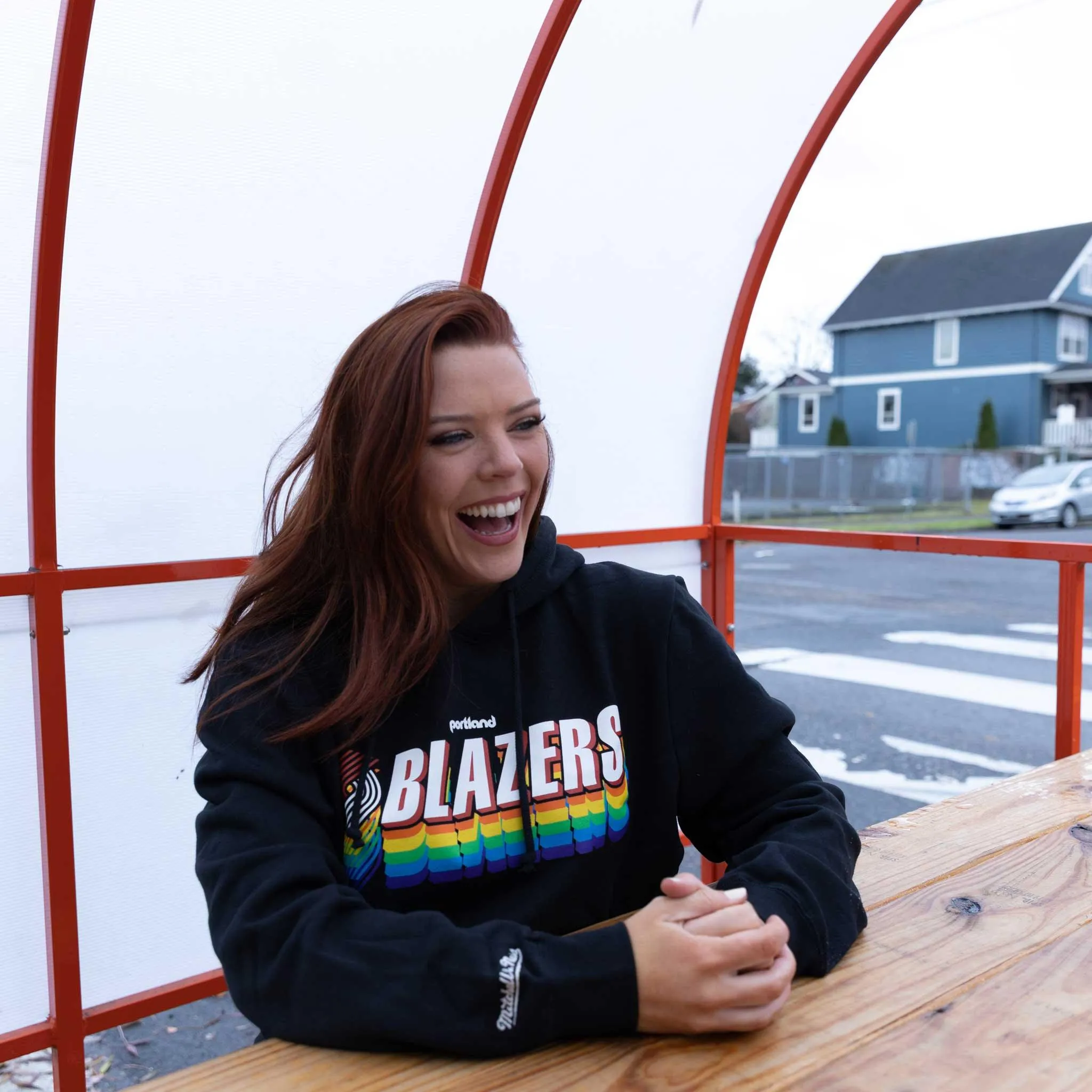 Portland Blazers Mitchell & Ness Retro Pride Hoodie