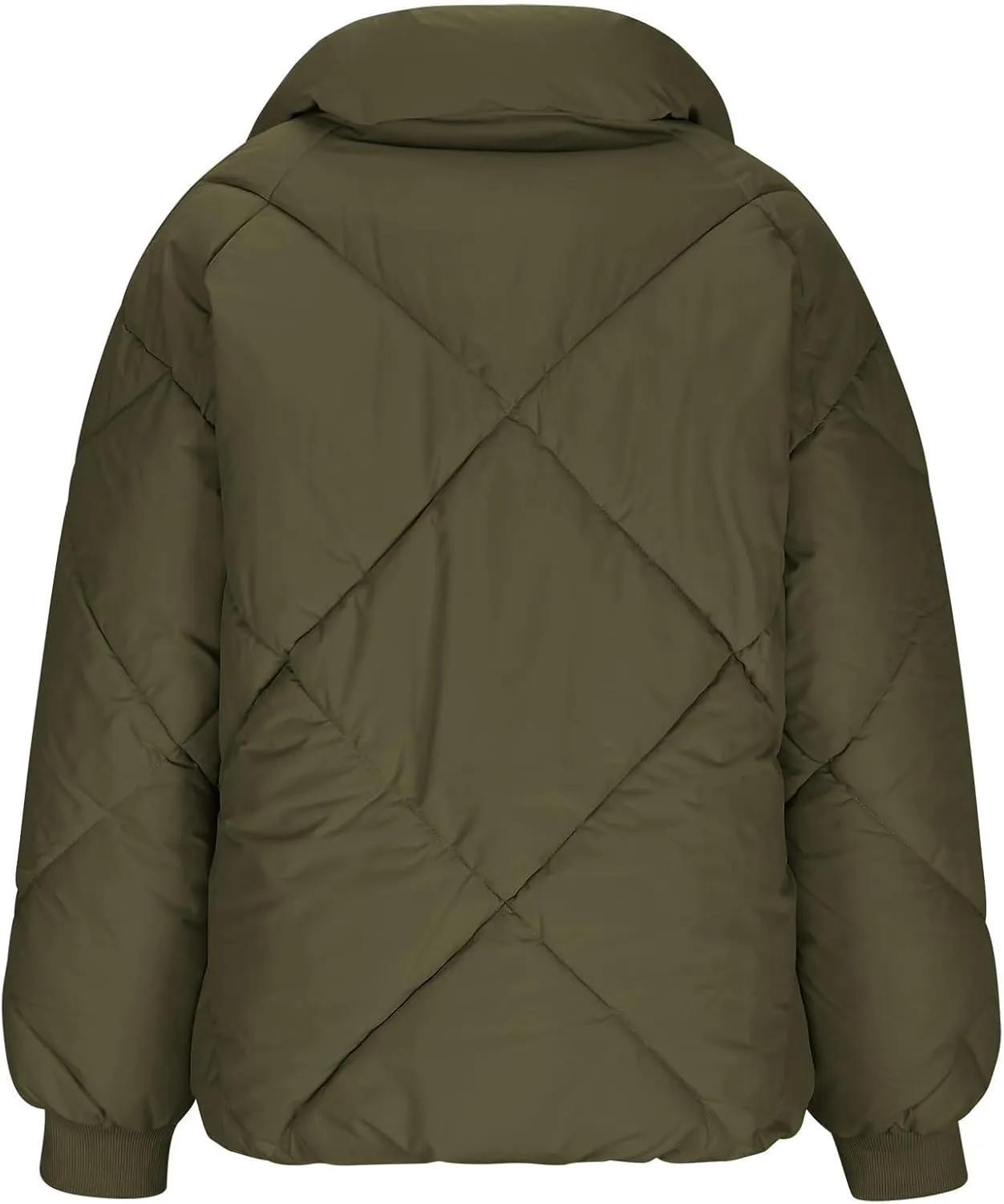 Puffer Jacket Womens Quilted Jacket Warm Comfy Zip Up Jacket Trendy Lapel Down Jacket Padded Outerwear Coats