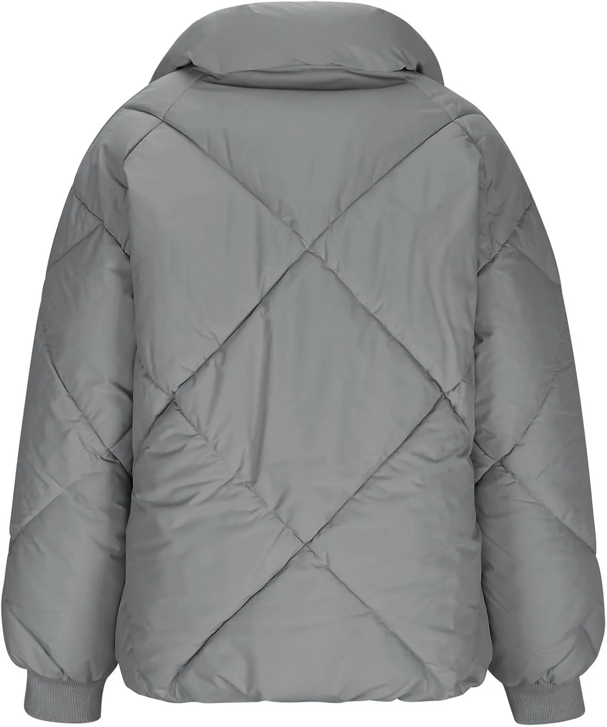 Puffer Jacket Womens Quilted Jacket Warm Comfy Zip Up Jacket Trendy Lapel Down Jacket Padded Outerwear Coats