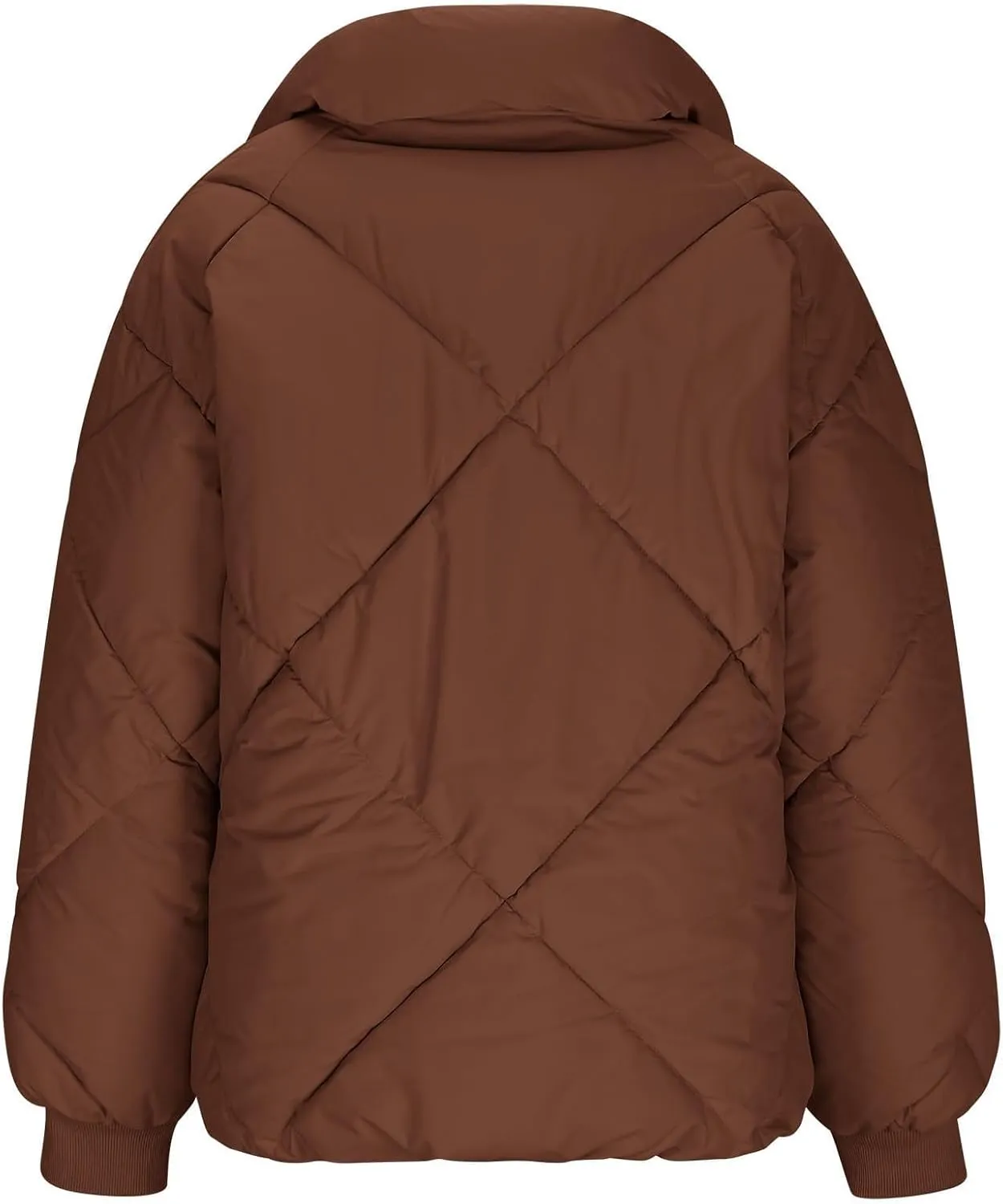 Puffer Jacket Womens Quilted Jacket Warm Comfy Zip Up Jacket Trendy Lapel Down Jacket Padded Outerwear Coats