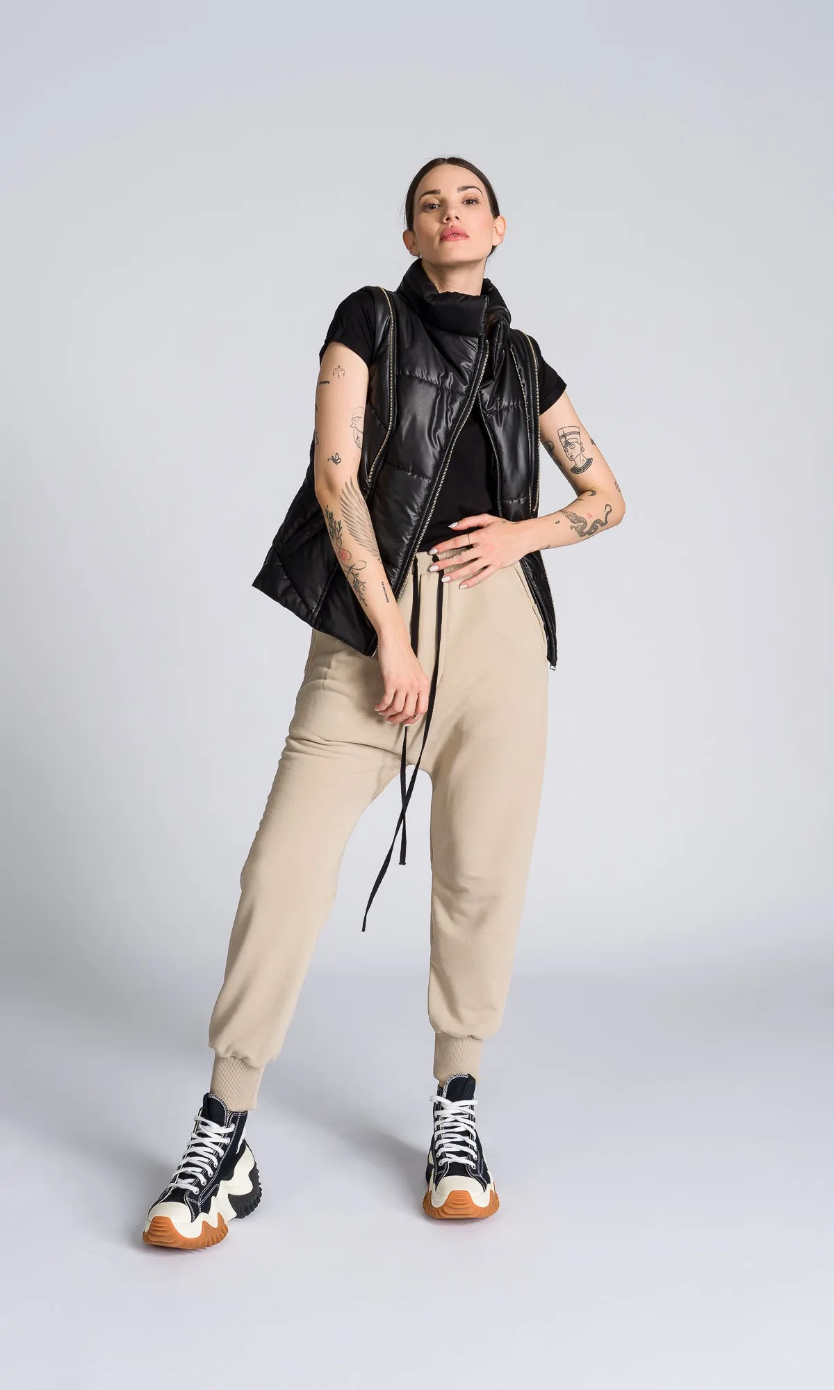 Quilted Jacket with Detachable Sleeves