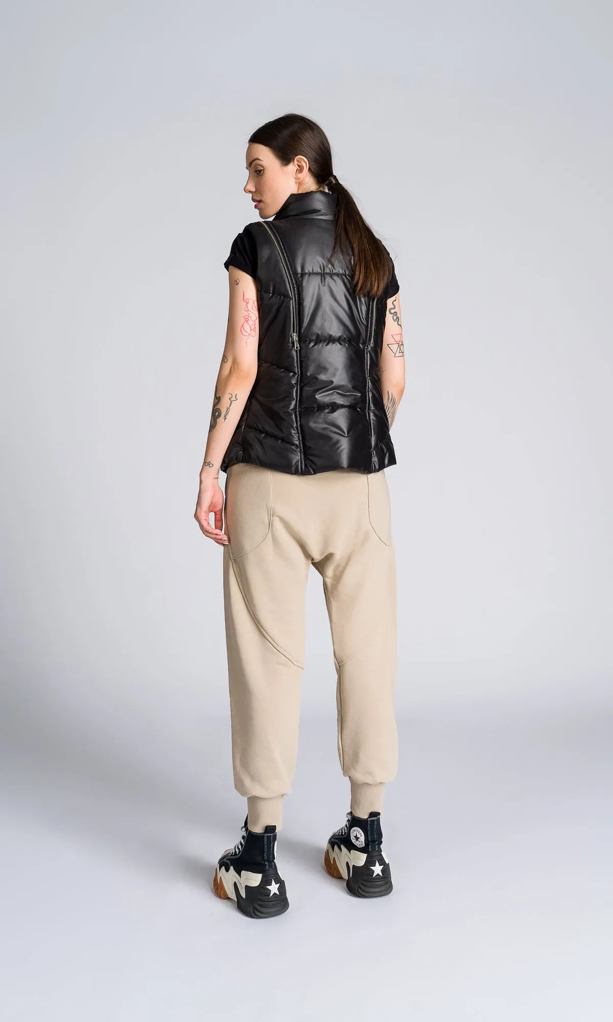 Quilted Jacket with Detachable Sleeves