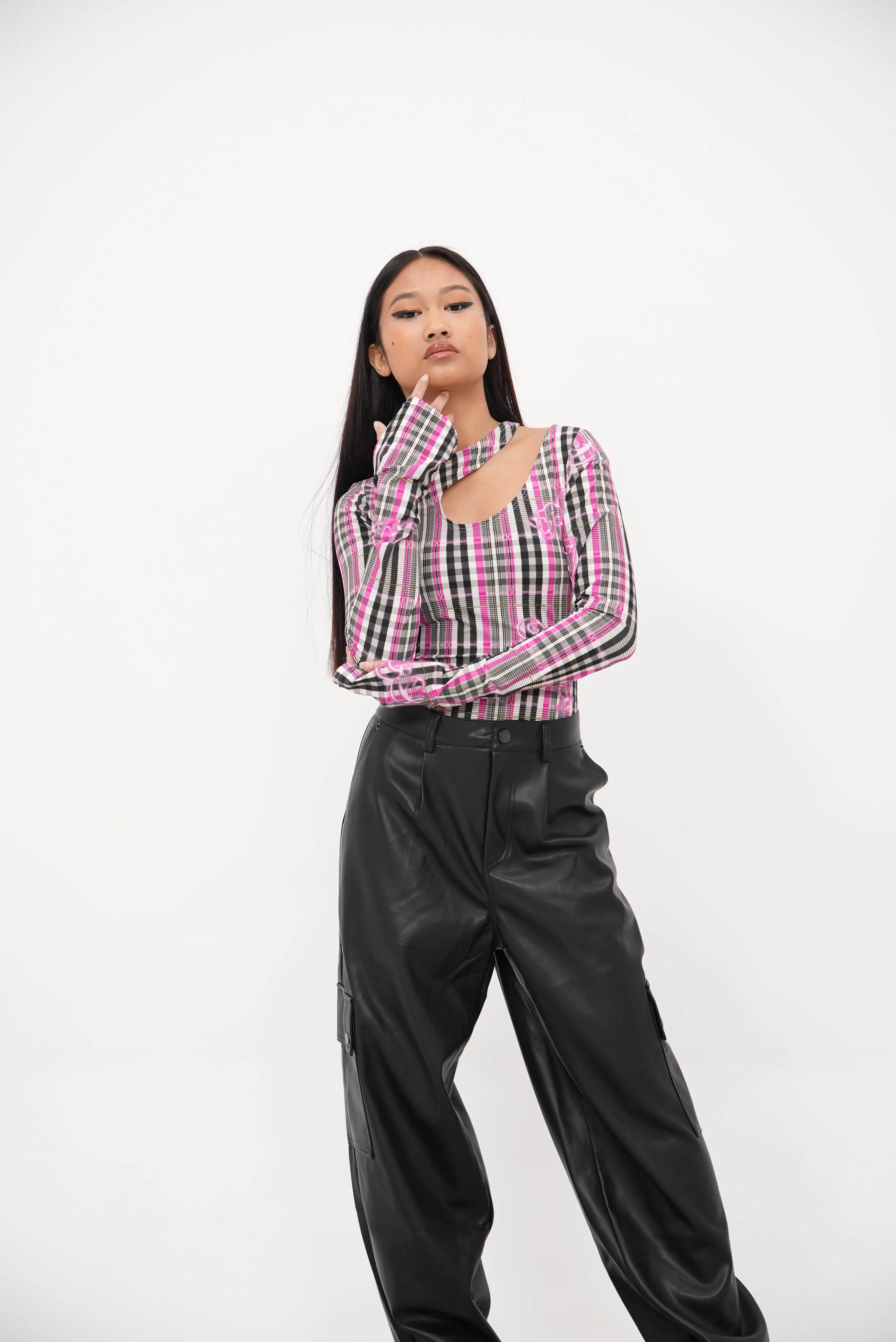 Refined Bodysuit Checkered