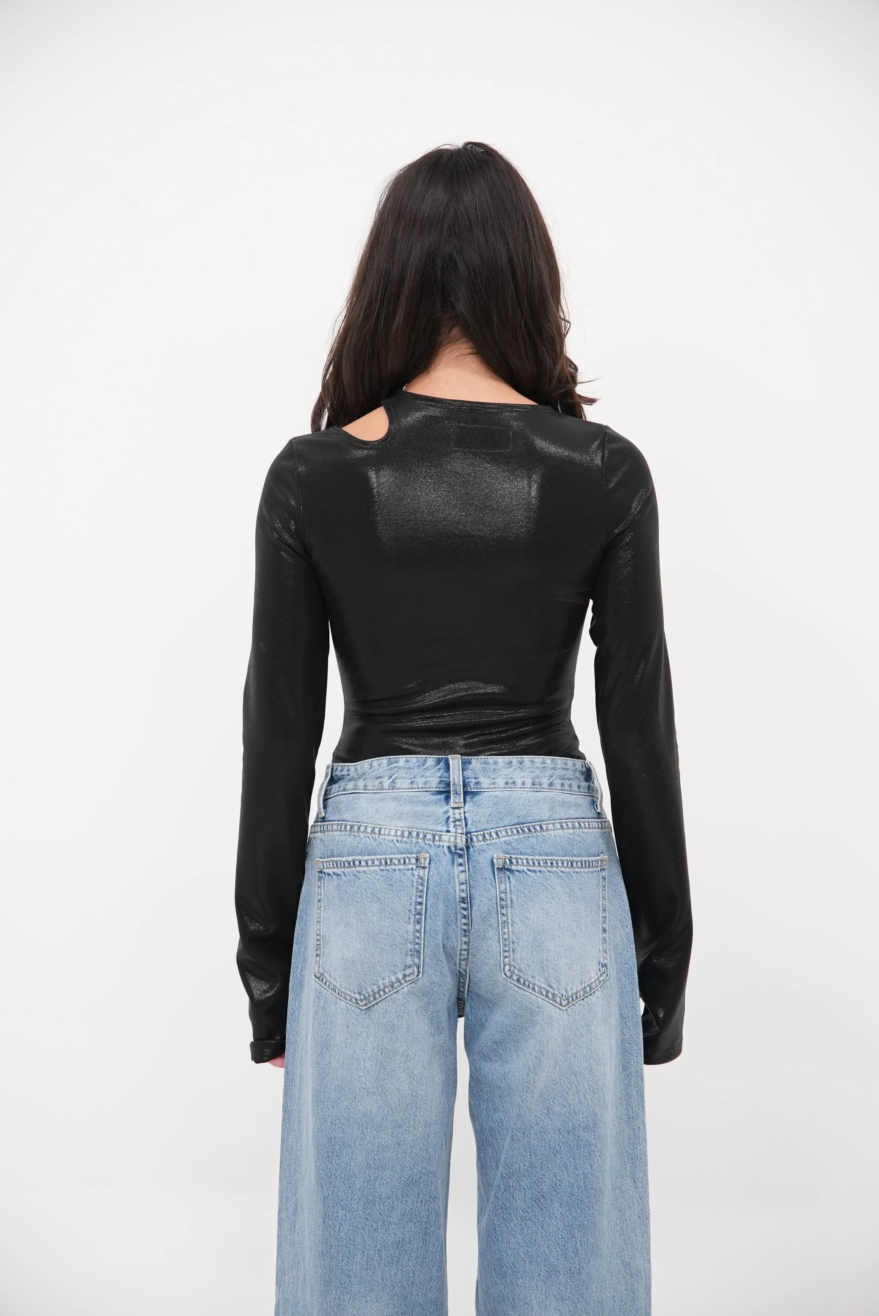 Refined Bodysuit Glossy Black