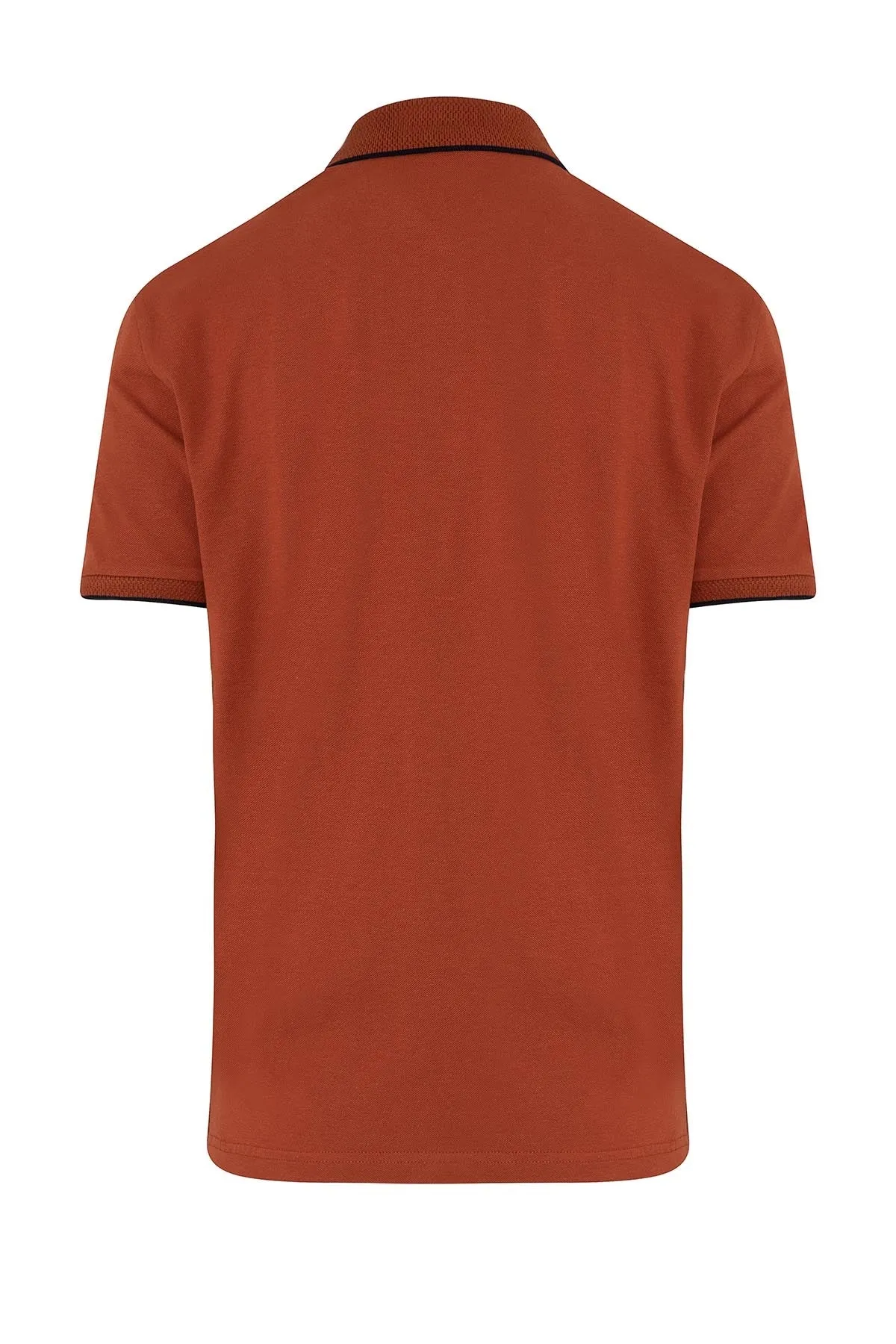Regular Fit Cotton Blend Brick Polo T-Shirt