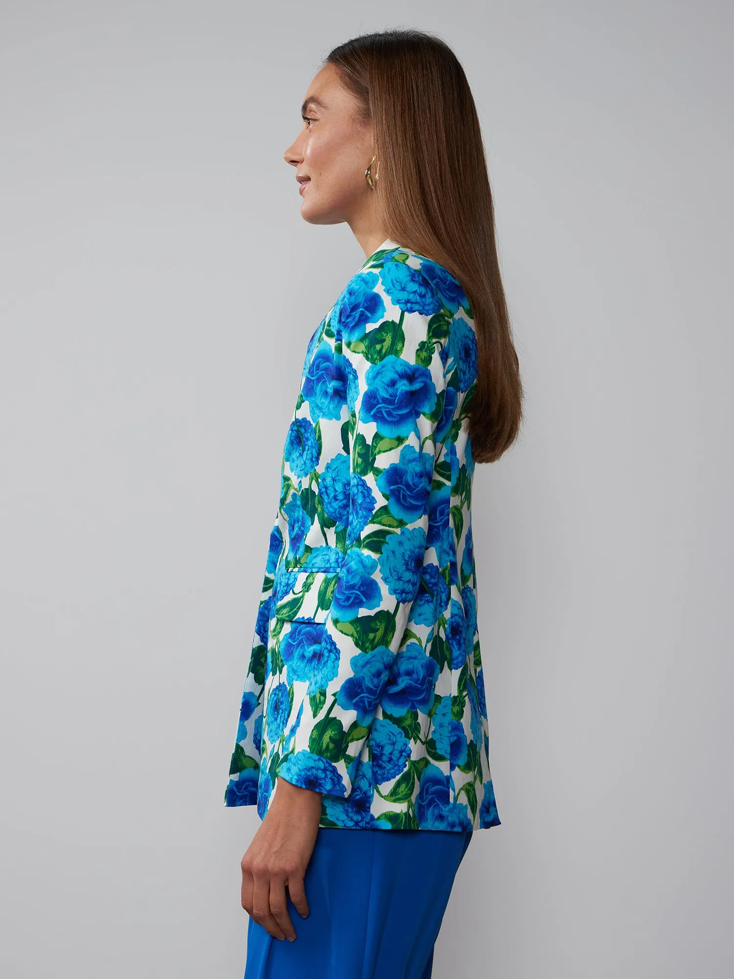 Single Breasted Floral Blazer
