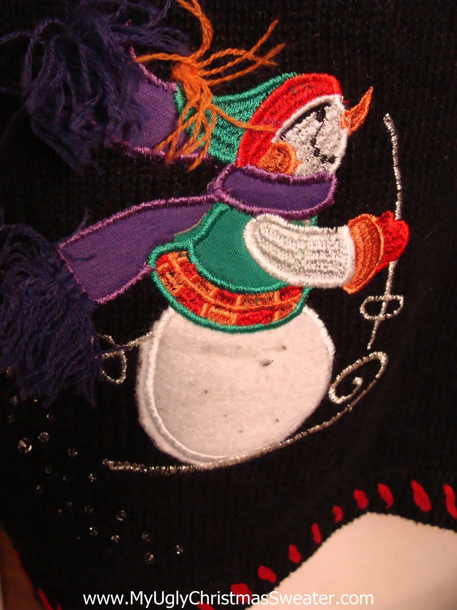 Skiing Snowmen Ugly Christmas Jumper Vest