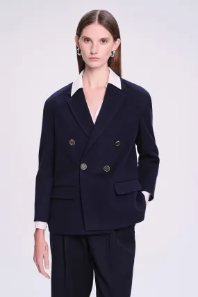 Slim Fit Double Breasted Navy Classic Blazer