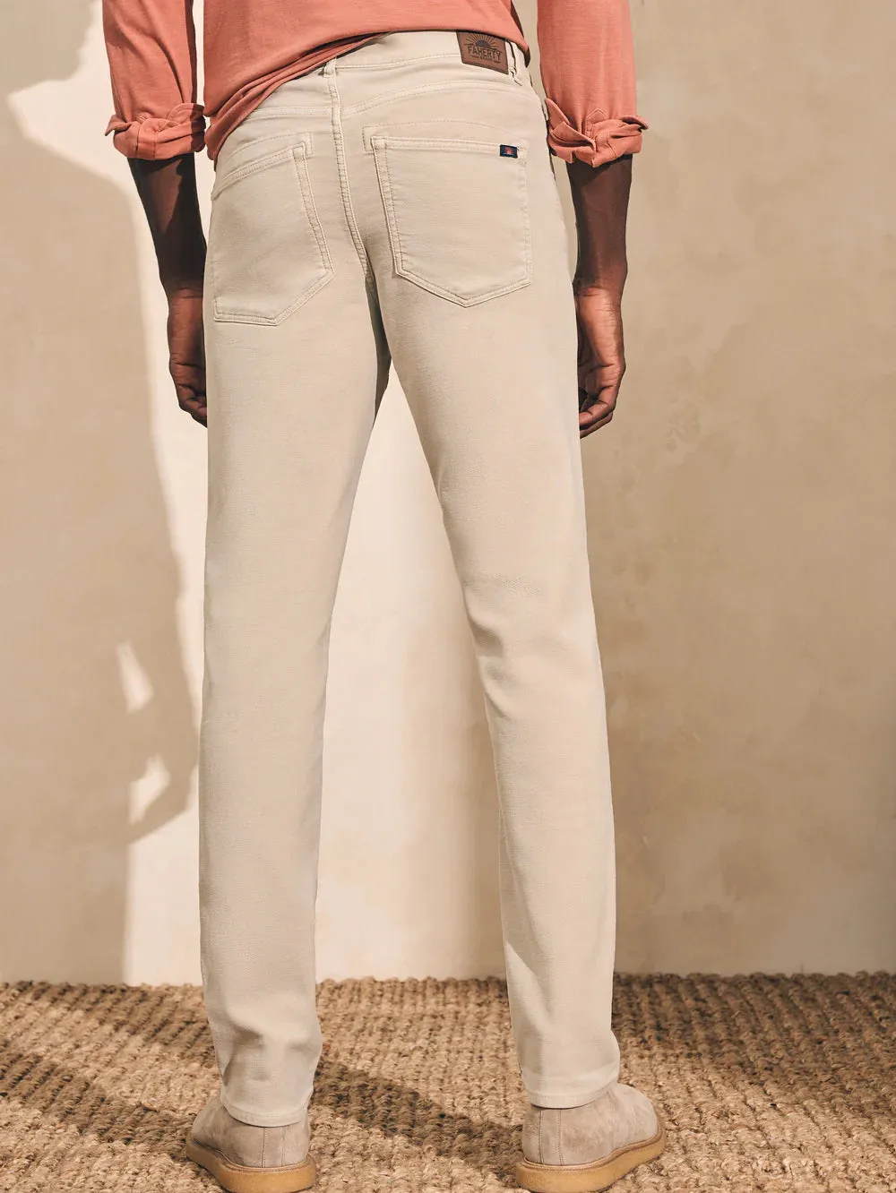 Stretch Terry 5 Pocket Pant in Stone