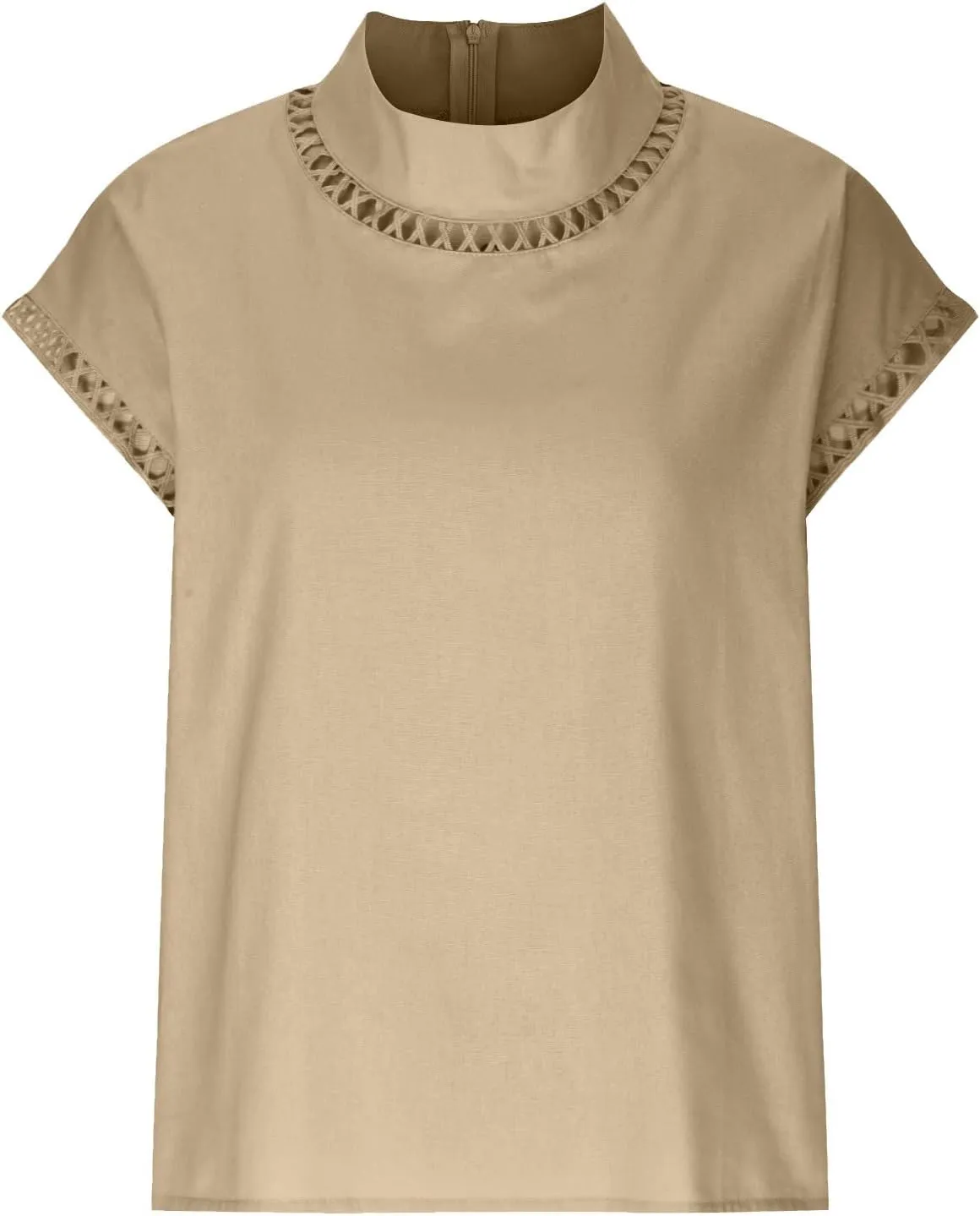T Shirt for Women Fall Winter Cap Sleeve High Neck Linen Loose Fit Long Cardigan Plain Tops T Shirt Women 2024
