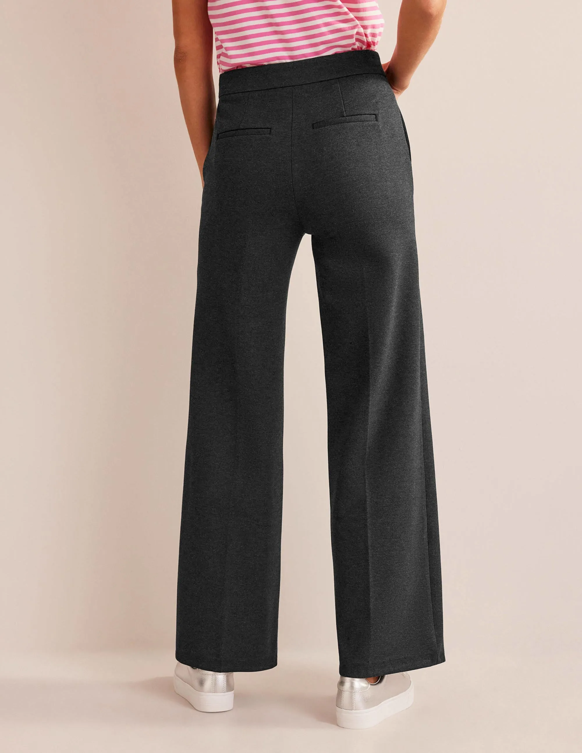 Westbourne Ponte Trousers-Charcoal Marl