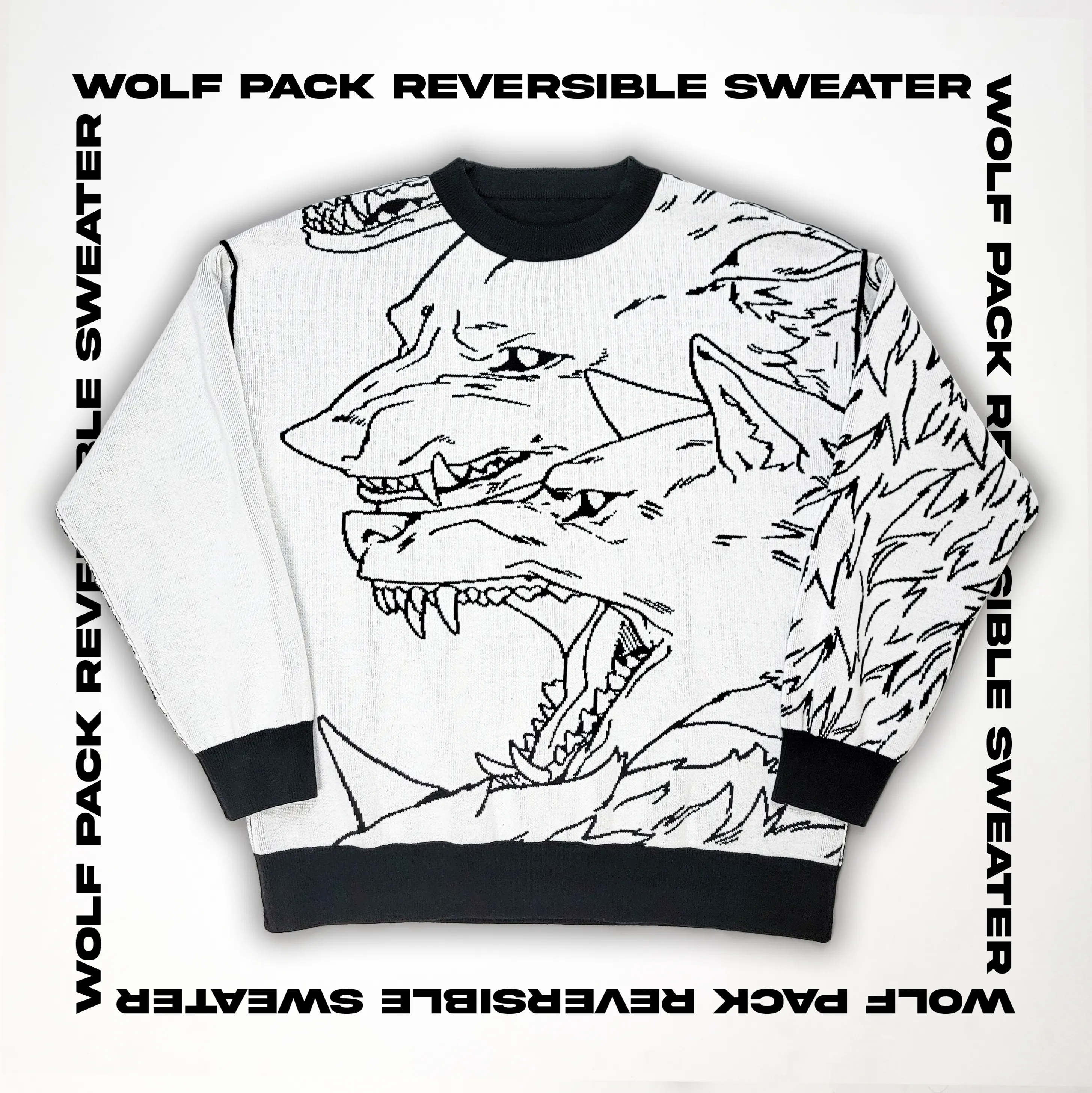 WOLF PACK REVERSIBLE SWEATER