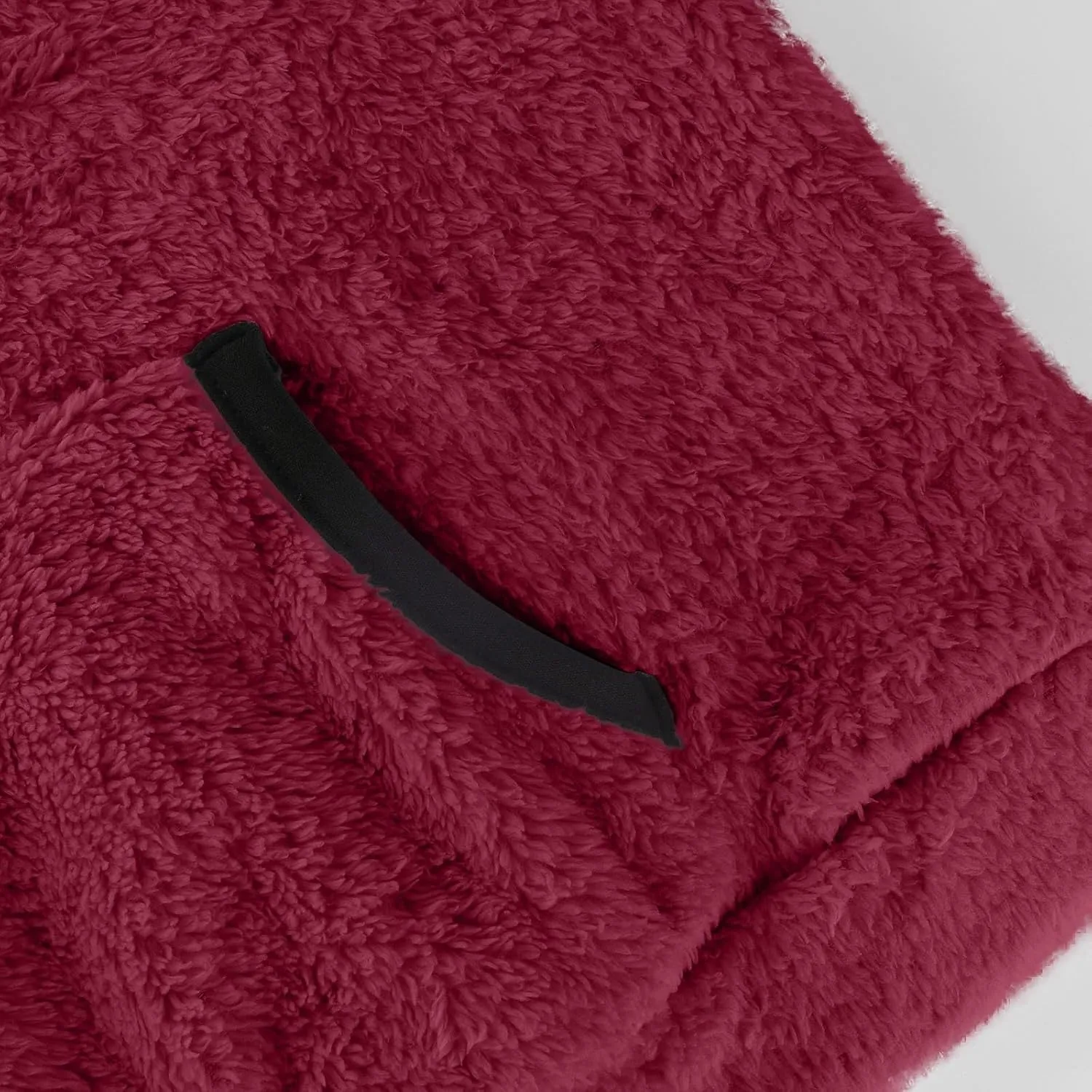 Women Sherpa Fleece Pullover Quarter Zip Long Sleeve Fluffy Soft Sweaters Jacket Plus Size Winter Coats with Pockets