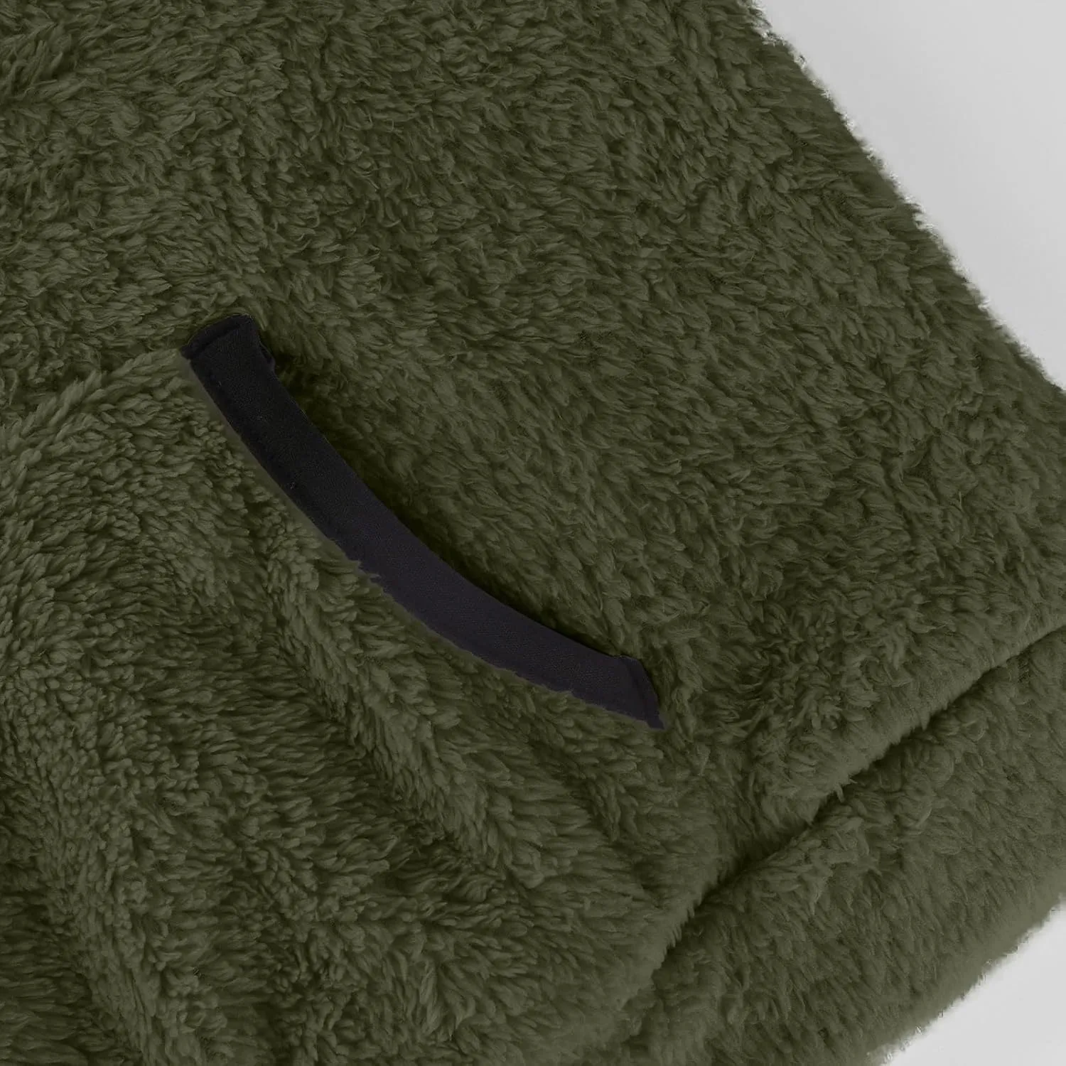Women Sherpa Fleece Pullover Quarter Zip Long Sleeve Fluffy Soft Sweaters Jacket Plus Size Winter Coats with Pockets