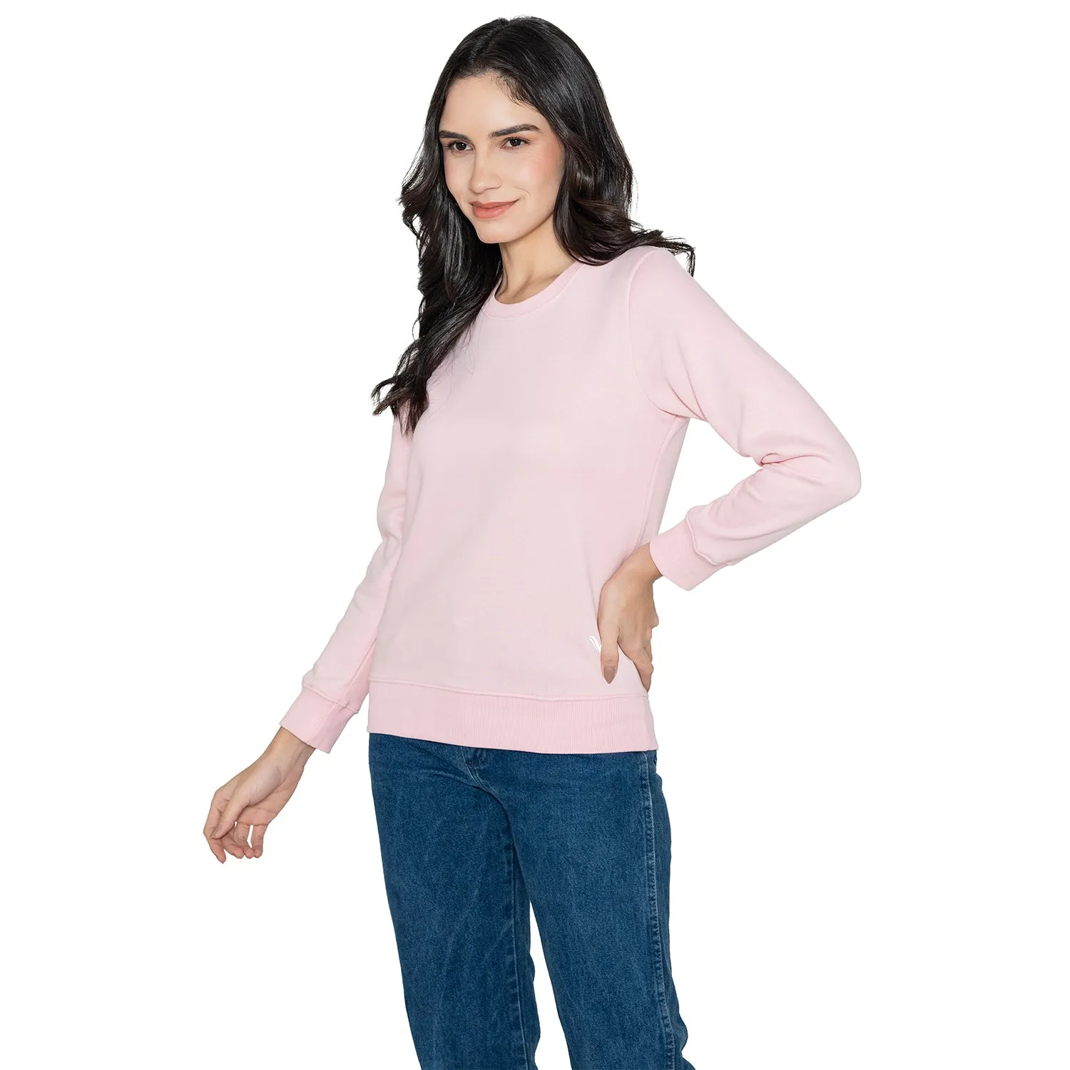Women's Plain Sweatshirt - Orchid Pink