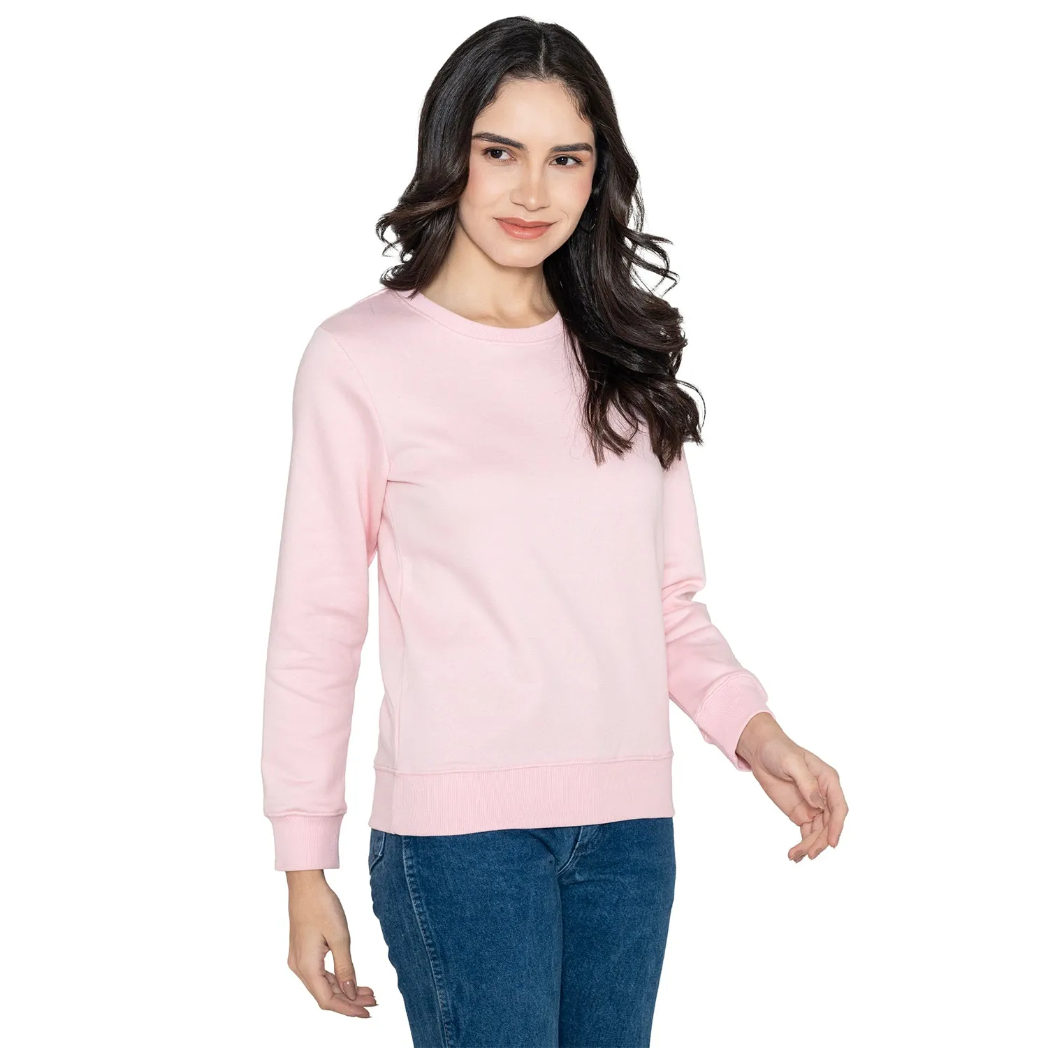 Women's Plain Sweatshirt - Orchid Pink