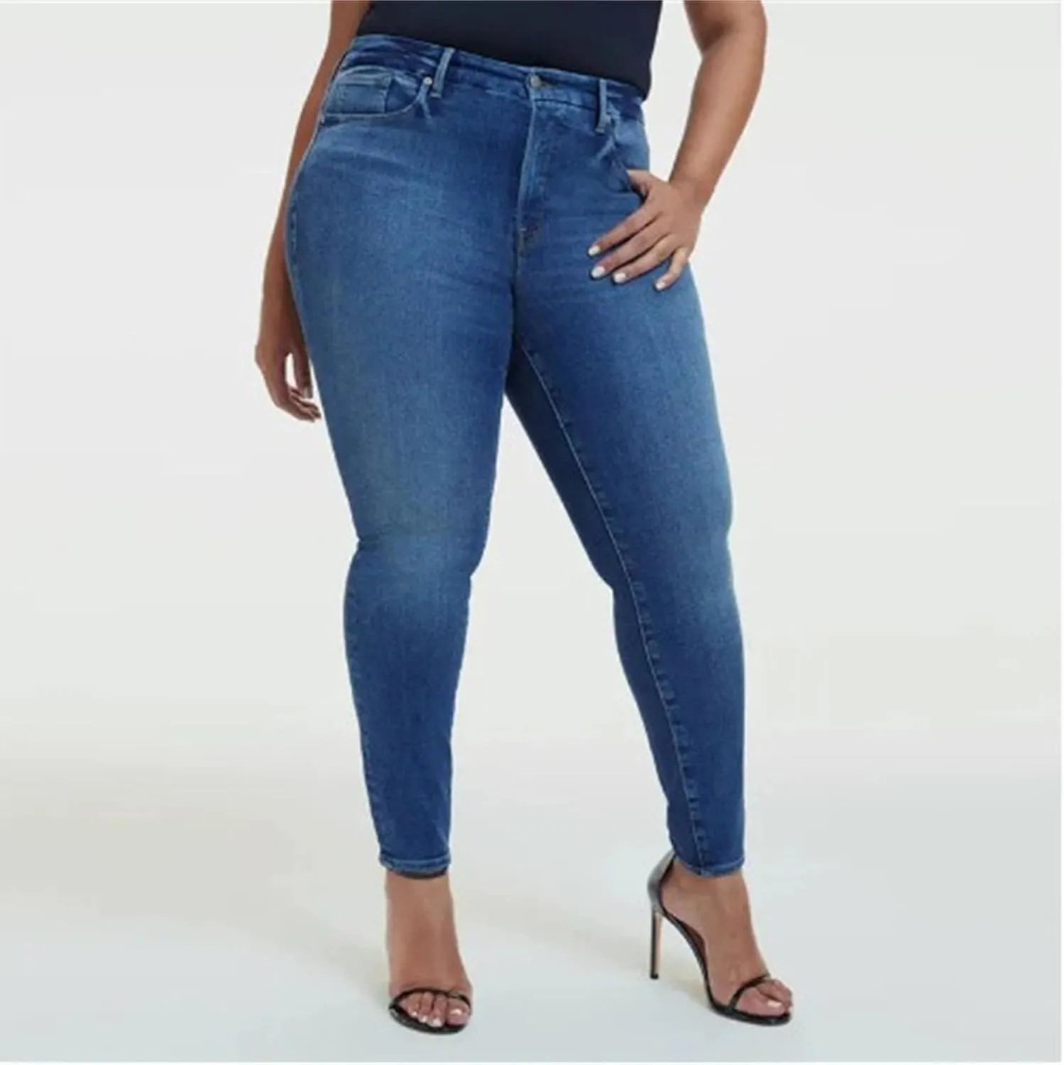 Women's Plus Size Skinny Jeans High Waist Skinny Stretchy Classic Ankle Jeans Slimming Denim Pants