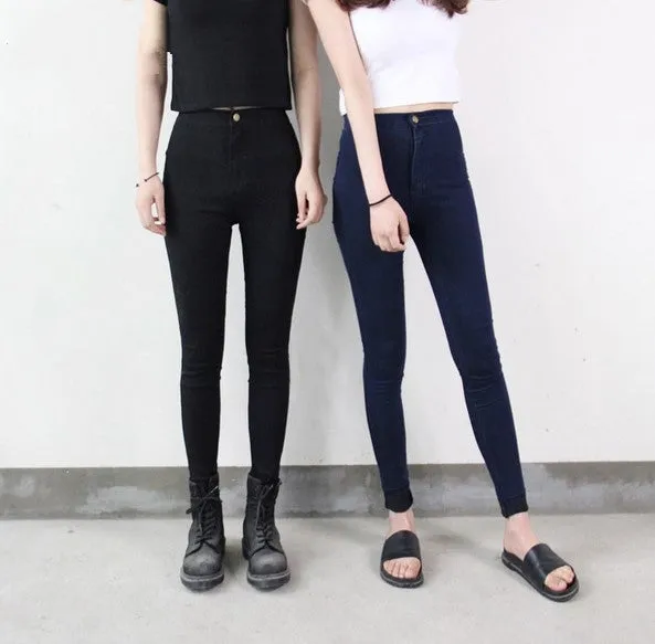 Women's Spring/Summer Stretch High Waist Skinny Jeans