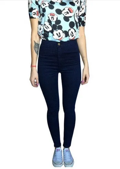 Women's Spring/Summer Stretch High Waist Skinny Jeans