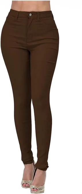 Womens Stretch Jeans Jeggings with Pockets High Wasit Pull-On Butt Lift Yoga Leggings Skinny Jeans Pencil Denim Pants