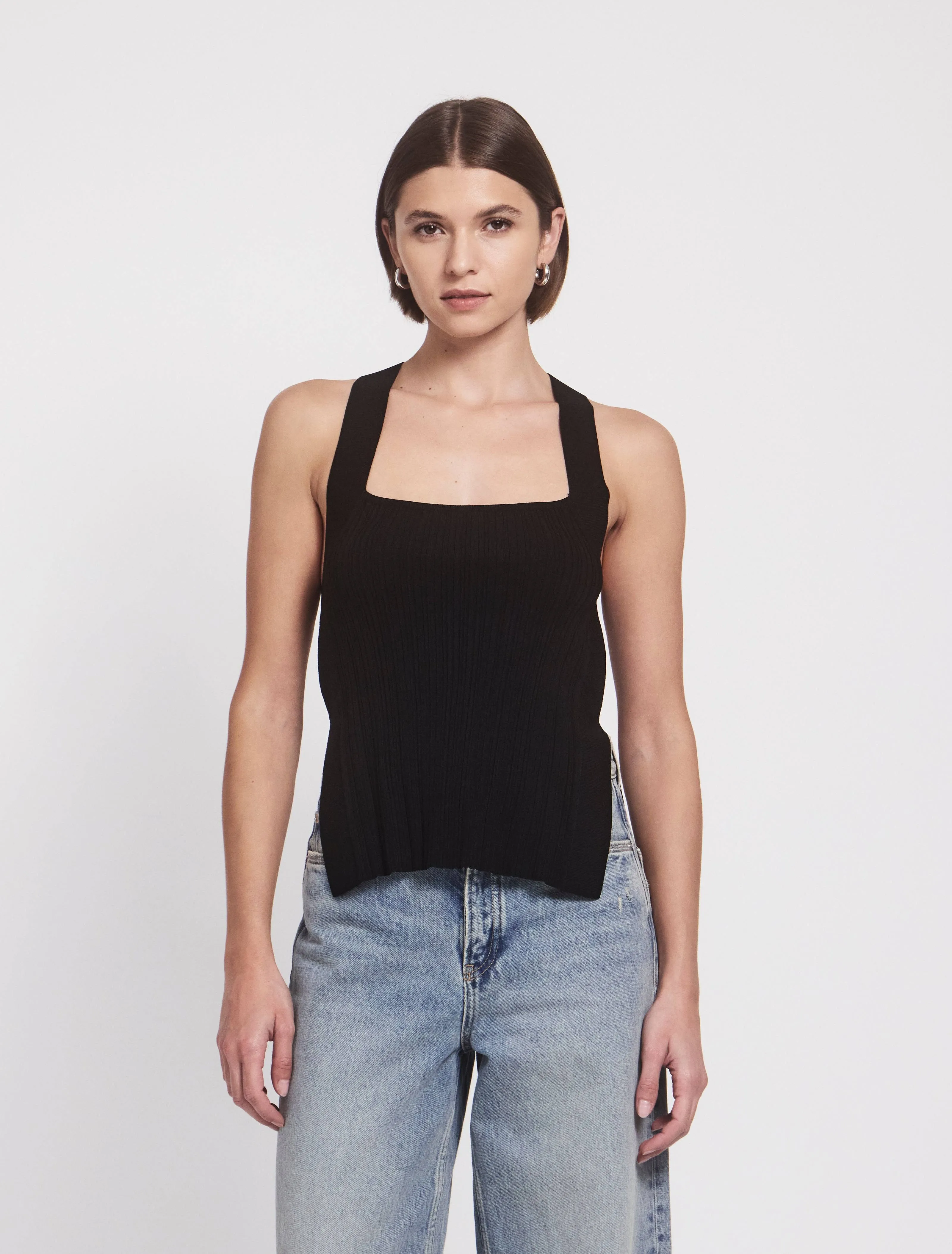 Xanthe Knit Top in Black